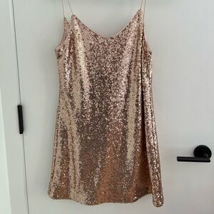 NBD pink sparkly dress